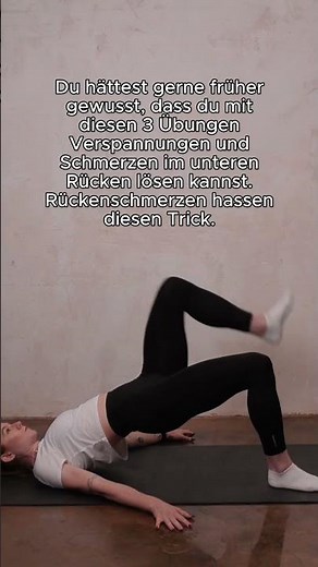 3 Übungen gegen Verspannungen im unteren Rücken #rückenschmerzen #übung #anfänger