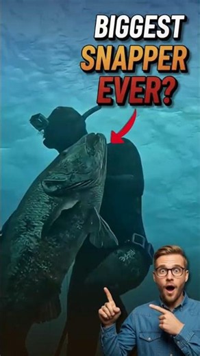 WORLD'S BIGGEST SNAPPER! Spearfishing Giant Snapper in Coral Cave #spearfishing #redsnapper