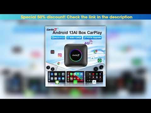 Today Only CarlinKit Best CarPlay Ai Box 8GB+128GB Large Memory Android 13 Car Streaming Box Wirele