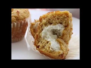 Keto Pumpkin Muffins - with a cheesecake center!