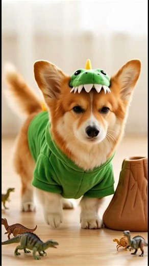 Akita Dog as Dinosaur | Funny Animal Shorts