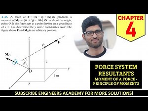 4-45 Force System Resultant Moments Chapter 4 (Hibbeler Statics 14th Edition) Engineers Academy