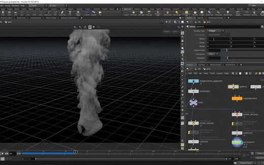 Houdini 18  Pyro SOP Solver烟火教程