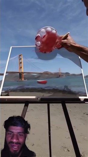 WHY the Golden Gate Bridge is RED #painting #art