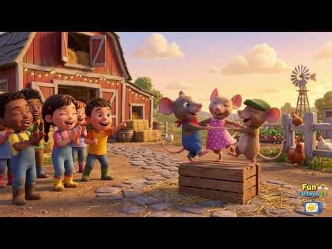 Three Little Mice Running Around 🐭🎵 | Fun Cartoon TV Nursery Rhymes & Kids Songs 🌈🎉
