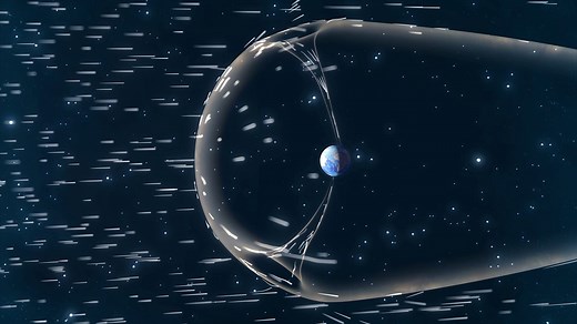 NASA Scientific Visualization Studio | Solar Wind Interacting with Earth's Magnetic Field