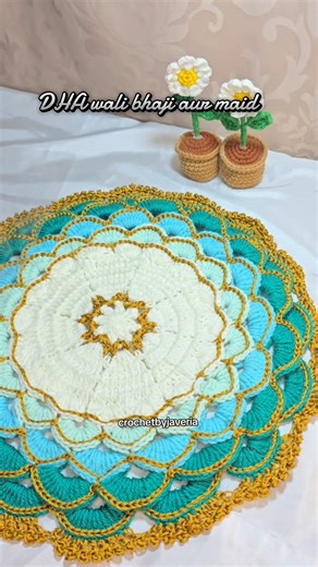 crochet coffee table mat dm onWhatsapp03706819963#crochet#crochetpattern #handmade#tablematdesign