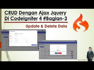 Tutorial CRUD With Ajax Jquery in Codeigniter 4 - #part-3 (Update & Delete)