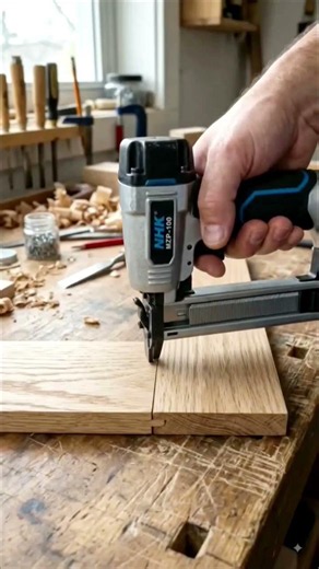 NHK Mini Joint Stapler Tool | Perfect Zigzag Wood Joint Locking! 🔥🪵#shorts #wood #tools #trending