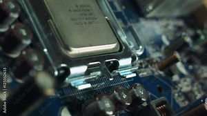 Multiphase power system modern processor with heatsink and the CPU socket