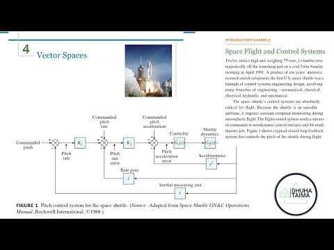 Vector Spaces : INTRODUCTORY EXAMPLE : Space Flight and Control Systems