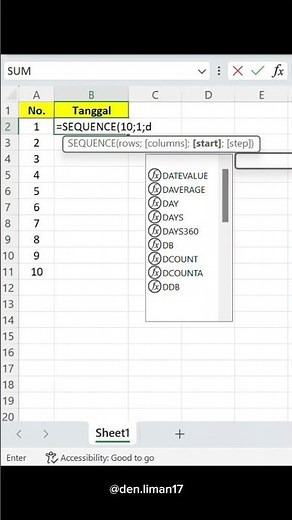 Tips membuat nomor dan tanggal di excel dengan cepat