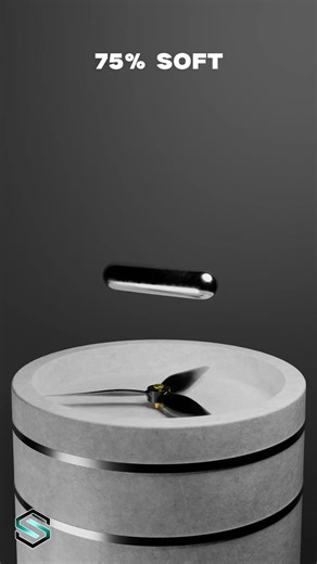 0% vs 100% Long Cylinder Dropping Satisfying Soft Body Simulation in Blender for Beginner