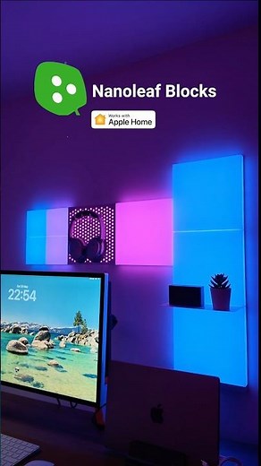 Ultimate Apple Home Desk Lighting Setup #nanoleaf #applehome