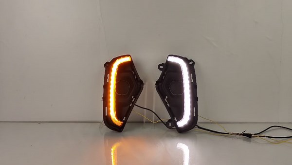 LED Daytime Running Light for Toyota RAV4 2023 2024, 6000K Front Bumper DRL + Streamer Yellow Turn Signals, Start Scan