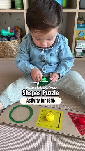 DIY Montessori Shapes Puzzle for Toddlers at Home