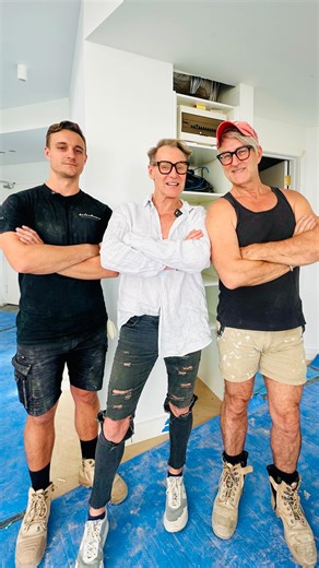 A bright spark!!! Meet Terry from @kelectricelectricalservices our electrician on the Bayside Penthouse - just like all the builders on this team, Terry is just brilliant. He reviewed our plans and came up with suggestions to streamline the job & some clever ideas. An example was the robotic vacuums, building in a position in the base of the linen presses on both floors allowing it to have flat access floors & a short door so they could go in and out without any input from us - that’s clever!!! 