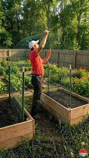 Simple Cucumber Trellis 🥒 This Garden Idea Doubles Your Harvest #garden #diy
