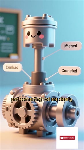 3D Animation of Crankshaft: Turning Linear Motion into Power.