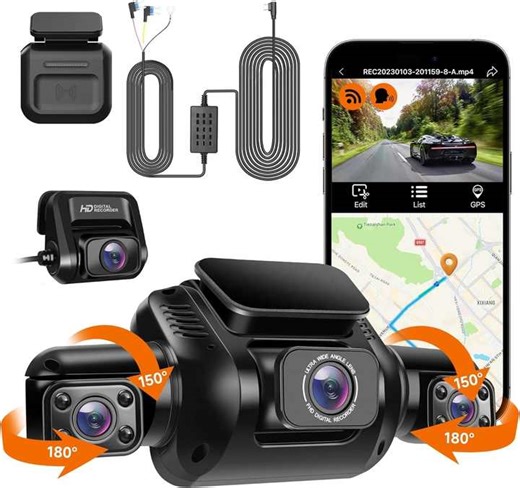 4 Camera 1080P Auto Car DVR WiFi GPS Night Vision Front Rear Left Right 4 Channel Dash Cam