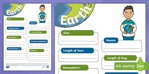 Earth Fact File Template