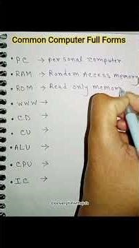 Common Computer Full Forms 💯✅👩‍🏫#english #education #fullforms #learning #wordforbeginners #ytshorts