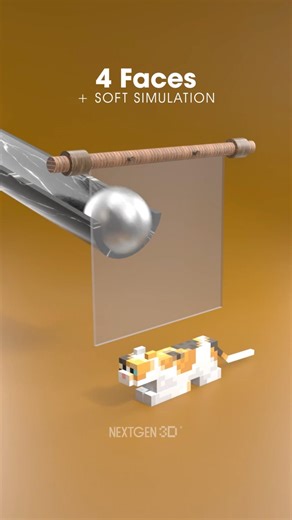 Slide Sphere vs Cat! What Happens If You Push Face Count Too Far🔥😱 #shorts #blender #satisfying