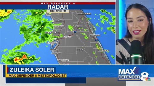 WEATHER UPDATE: We're tracking rain across Tampa Bay. Max Defender 8 meteorologist Zuleika Soler has the latest. wfla.com | WFLA News Channel 8