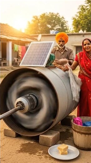 😱 पुराने ड्रम से बना डाली Solar Washing Machine