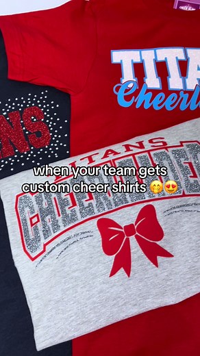 It’s the sparkle for us 🤭✨ Custom cheer shirts for cheer camp for Titans Cheer! Loved bringing the vision to life on these shirts to really make a statement 😍 #customcheershirt #cheercampclothes #customcheerapparel #allstarcheerbling #cheercamp