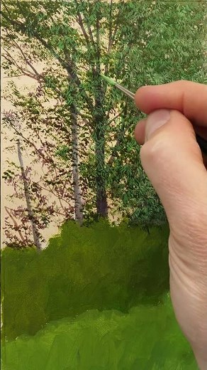 Painting Realistic Trees #painting #art #shorts