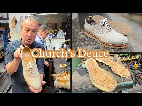 Church’s Deuce Shoe Repair | Replacing Worn Crepe With Vibram 2060 Sole