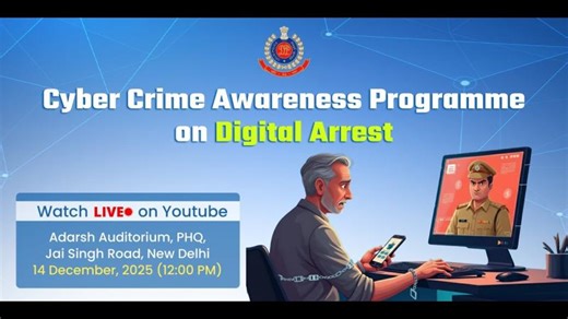 🔴 LIVE NOW: Delhi Police Cyber‑Crime Awareness Programme on Digital Arrest | Manoj Kumar