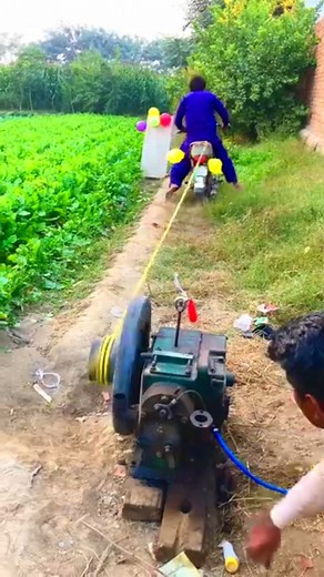 164K views · 660 reactions | farming diesel engine start with old bike 藍 | Indian Farmer | Facebook