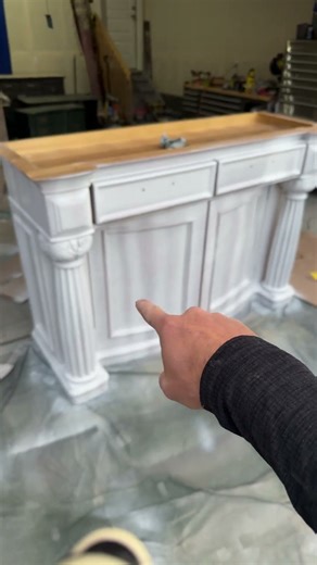 Priming a credenza and dresser #diy