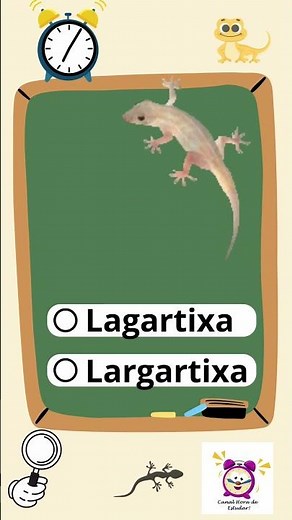 Lagartixa ou largartixa | Dicas de português #alfabetizacao #horadeestudar #pedagogia #letramento