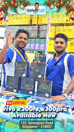 Univercell Market on Instagram: "Vivo X200 FE & Vivo X300 Pro – New Models Now Available! Experience next-level performance, premium design, and flagship power with the latest Vivo smartphones — built for speed, photography, and everyday excellence! 🔥🚀 Now available at Univercell Mobiles, Singapore 🇸🇬 📍 122 Serangoon Road, Singapore 📞 +65 6970 4895 🛍️ Why Buy From Us? ✔ 100% original products with warranty ✔ Trusted service & expert support ✔ Best deals in Singapore ✔ Wide range of access