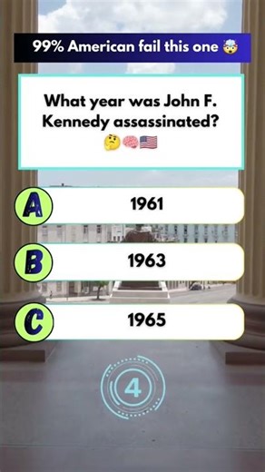 🤯 “Historic moment!”🇺🇸 “Do you know the year?”What year was John F. Kennedy assassinated#amercia