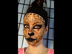 Leopard / Jungle Cat face painting & makeup tutorial
