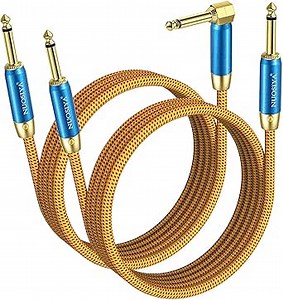 NUOSIYA Guitar Cable, 10ft Guitar Cord Instrument Cable for Electric Guitar Bass Guitar,Keyboard Mixer Amplifier Speaker Equalizer