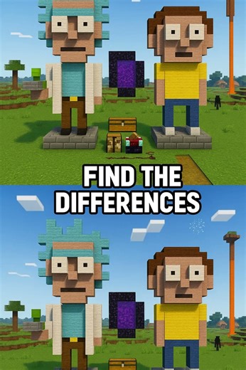 I Built Rick & Morty in REAL Minecraft — Can You Spot the Differences?