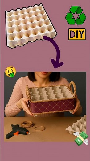How to turn a cardboard box into the most luxurious egg holder.✨😍