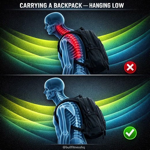 Stop Ruining Your Back with Your Backpack 🎒🚫#Posture #BackPainPrevention #FitnessTips