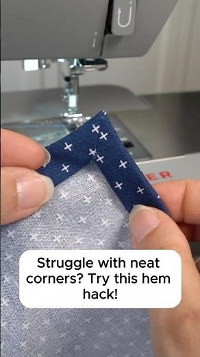 How to Sew Perfect Corners with a Double Fold#sewingtips#sewingbasics #sewingtutorial