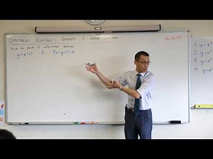 Simultaneous Linear/Quadratic Equations (1 of 2: Considering a line & parabola)