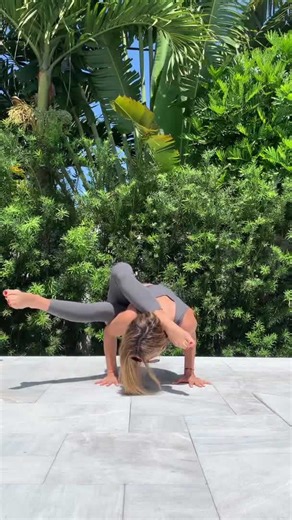 Arm balance leg behind the head #shorts