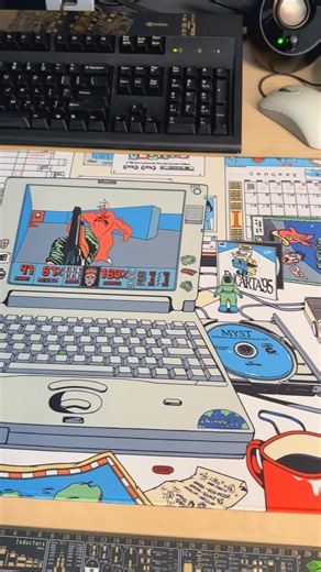 They packed decades of computer and gaming history into one desk mat #retro #gaming #pcgaming #pcmr