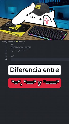 ¡Entiende las Diferencias entre =, == y === en JavaScript! ✨ ¿Te confunden los diferentes tipos de operadores de igualdad en JavaScript? Hoy te explico las diferencias clave entre =, == y ===, para que nunca más tengas dudas al comparar valores o asignar variables. 🚀💻 🔍 ¿Qué cubrimos en este video? = (Asignación): Usamos este operador para asignar un valor a una variable. == (Igualdad débil): Compara valores, pero convierte los tipos de datos automáticamente, lo que puede llevar a resultados 