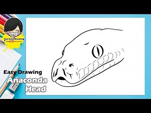 Easy Drawing Anaconda Head