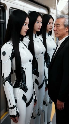 Beautiful Robots on Subway #subway #tokyo #robot